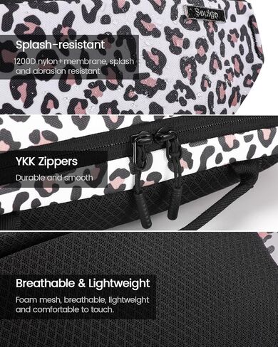 Sling Bag with RFID Blocking for Men & Women, Crossbody Chest Shoulder Bag with Water Bottle Holder for Travel, Cycling, Work, Sport, Hiking-Leopard in Saudi Arabia