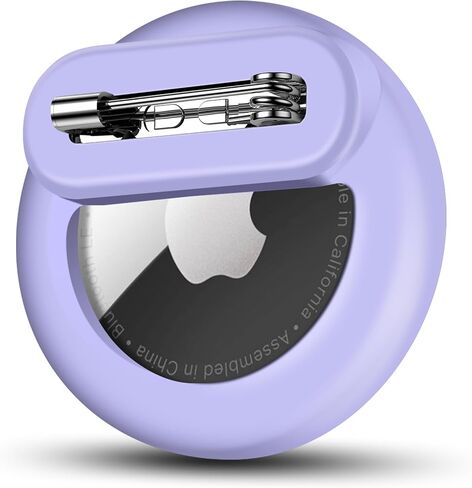 حامل Apple AirTag للأطفال مع دبوس، جهاز تعقب GPS خفيف الوزن وآمن للأطفال متوافق مع علامات Apple Air للأطفال وكبار السن وطوق الحيوانات الأليفة والأحذية (أسود، عبوة واحدة) in Saudi Arabia
