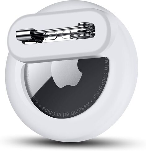حامل Apple AirTag للأطفال مع دبوس، جهاز تعقب GPS خفيف الوزن وآمن للأطفال متوافق مع علامات Apple Air للأطفال وكبار السن وطوق الحيوانات الأليفة والأحذية (أسود، عبوة واحدة) in Saudi Arabia
