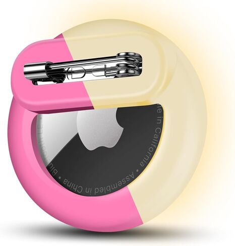 حامل Apple AirTag للأطفال مع دبوس، جهاز تعقب GPS خفيف الوزن وآمن للأطفال متوافق مع علامات Apple Air للأطفال وكبار السن وطوق الحيوانات الأليفة والأحذية (أسود، عبوة واحدة) in Saudi Arabia