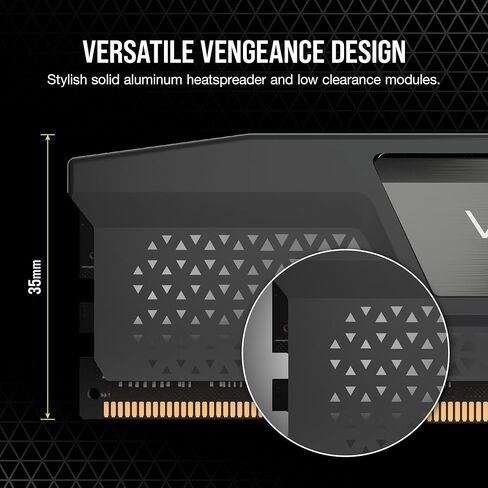 ذاكرة الكمبيوتر CORSAIR Vengeance DDR5 32 جيجابايت (2x16 جيجابايت) DDR5 6400 ميجا هرتز CL32 AMD Expo Intel XMP iCUE المتوافقة مع الكمبيوتر - رمادي (CMK32GX5M2B6400Z32) in Saudi Arabia