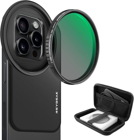 REYGEAK Variable ND2-32 Filter (1-5 Stop) for iPhone Lens,67mm Adjustable Camera ND Filter,HD Neutral Density Lens Filter,Magnetic Phone Clip with 6.7inch for iPhone Pro Max 15/14/13. in Kuwait