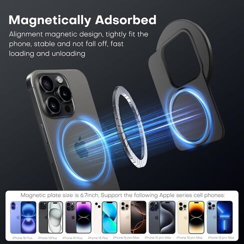 REYGEAK Variable ND2-32 Filter (1-5 Stop) for iPhone Lens,67mm Adjustable Camera ND Filter,HD Neutral Density Lens Filter,Magnetic Phone Clip with 6.7inch for iPhone Pro Max 15/14/13. in Kuwait