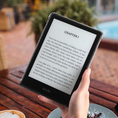 حافظة CoBak الشفافة لجهاز Kindle Paperwhite الجديد تمامًا الجيل الحادي عشر 2021 والإصدار المميز (6.8 بوصات) - غطاء خلفي من السيليكون خفيف الوزن ومقاوم للخدش، أسود لامع in Saudi Arabia