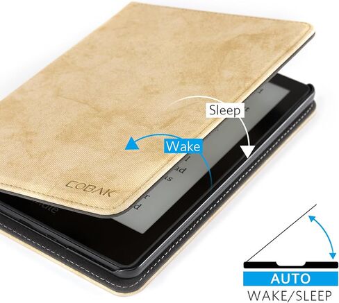 حافظة CoBak مع حامل لجهاز Kindle Paperwhite - غطاء متين من جلد البولي يوريثان مع خاصية التنبيه التلقائي للنوم، وفتحة للبطاقة، وميزة حزام اليد - يناسب جهاز Kindle Paperwhite من الجيل الحادي عشر مقاس 6.8 بوصات إصدار التوقيع 2021 in Saudi Arabia