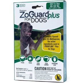 Plus Flea and Tick Prevention for Dogs, X-Large 89-132 lbs, 3 Months, 3 Doses