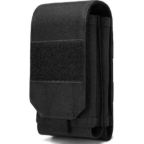 Tactical Molle EDC Phone Pouch Universal Mobile Phone Holster Holder with US Flag Patch