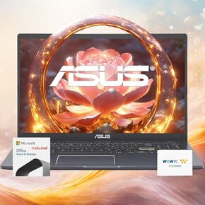 ASUS Portable Go Laptop • 2024 Flagship • 4GB RAM • 704GB Storage • Intel Processor • 14" FHD Display • 1 Year Microsoft 365 Included • Webcam • 10+ Hrs Battery Life • Windows 11 Pro • w/WOWPC Bundle
