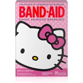 ضمادات لاصقة تحمل العلامة التجارية BAND-AID®، تحتوي على Hello Kitty، عدد 20