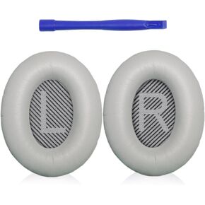 Replacement Ear Pads for Bose QuietComfort 35 (QC35) & Quiet Comfort 35 II (QC35ii) Headphones, Replacement Earpad Cushion with Comfortable Extra Thick Memory Foam and Softer Leather (Black)