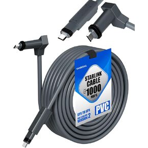 for Starlink Replacement Cable, Compatible Starlink Extension Cable V2, Waterproof for Starlink Rectangular Satellite Gen 2 Grey -48FT(14M)