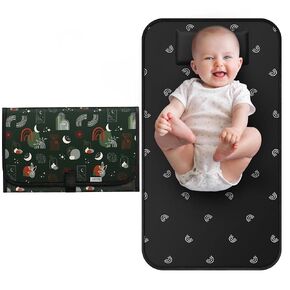 Portable Changing Pad for Baby|Travel Baby Changing Pads for Moms, Dads|Waterproof Portable Changing Mat with Built-in Pillow|Excellent Baby Shower/Registry Gifts