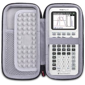 Hard Case Compatible with Texas Instruments TI-84 Plus CE/TI-84 Plus/TI-Nspire CX II CAS/TI-Nspire CX II/TI-83 Plus/TI-85 /TI-86 /TI30xs /TI36X Pro/TI 34 Color Graphing Calculator by XANAD (Gray)