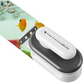 FEDOUR Aquarium Strong Magnetic Cleaner with 2 Detachable Algae Scraper, Fish Tank Magnet Cleaning Tool, Aquarium Floating Scrubber Brush for Glass and Acrylic Tanks 1/3-1 inch (Medium)