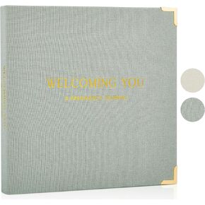 Beautiful Linen Pregnancy Journal and Memory Book with Stickers and Keepsake Pocket - Lovely Must Have Gift for First Time Moms - The Perfect Planner to Track Your Little Ones Life-Changing Journey