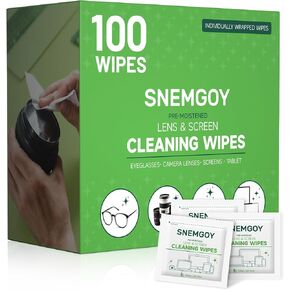 SNEMGOY 310 Count Lens Cleaning Wipes, Pre-Moistened & Individually Wrapped Glasses Wipes, Eye Glasses Cleaner for Eyeglasses, Camera Lens, Phone, Tablets & Computer Screen and Other Delicate Surfaces