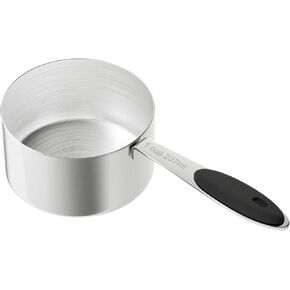 1 Cup Dog Food Scoop, Stainless Steel Pet Food Scoop for Feeding Cat, Dog, Rabbit, Bird, Long Handle, Dishwasher Safe