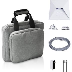 Travel Bag for Starlink Mini Gears - Double Pocket Design - Handbag for Starlink Mini Anatnna, Ethernet Cable,Kickstand, Power Supply - for RV Camping Outdoor Field