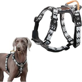 ANDA Easy Walk Dog Harness: Lightweight, Secure, and Comfortable, Balance Buckle-Neck Design, 5-Point Adjustable Harness with Handle for Daily Walks and Training (Large)