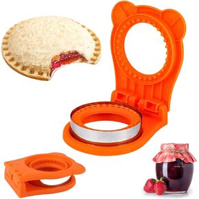 Sandwich Cutter and Sealer, Sandwich Cutter for Kids, Bread Sandwich Decruster, Uncrustables Sandwich Maker, DIY Cookie Cutters, Great for Lunchbox and Bento Box - Boys Girls Kids, Green