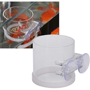 Fish Feeder, Acrylic Transparent Fish Feeding Ring Food Feeder with Suction Cup for Aquarium or Small Fish Turtle Aqarium Fishing