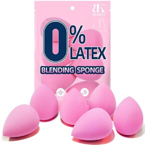 BEAKEY 5 Pcs Makeup Sponge Set, Paw Paw Sponge, Foundation Cosmetic Blending Latex Free Beauty Sponge, Flawless for Liquid, Cream, and Powder, Pink