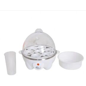 Rapid Premium Quality Electric 1-7 Eggs Auto Shut Off Boiled Egg Boiler/cooker, Medium, WHITE, ABC0012563 in Saudi Arabia