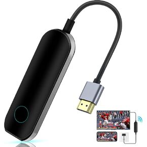 avedio links Wireless Display Adapter, HDMI Adapter for iPhone to TV, Wireless HDMI Cable for iPad/iPhone/MacBook Video Mirroring Dongle Receiver to Monitor/Projector/TV (Black)