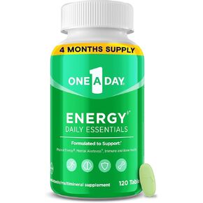 One A Day Energy Multivitamin, Supplement with Vitamin A, Vitamin C, Vitamin D, Vitamin E and Zinc for Immune Health Support*, Caffeine, Biotin, B6, B12 & more, Tablet 50 count