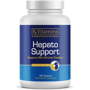 Rx Vitamins Hepato Support for Dogs & Cats - Liver Support Supplement with Milk Thistle for Dogs and Cats - Hepatic Dog Supplement Enriched with Vitamin B Complex - 180 Capsules