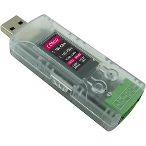 USB to TTL RS485 Serial Adapter 2-in-1 UART, Display Serial Port with Adjustable 3V-5V, Compatible with Windows 64bit, macOS, Linux, Ubuntu, High Speed, ±30V Input and ESD Protection