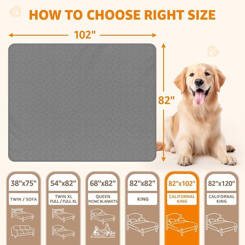 LOOBANI 2 Pack Waterproof Dog Blanket, Reversible and Washable Pet Bed Covers, Protects Furniture, Couch, Bed, and Car from Spills and Scratches, Soft and Cozy for Large Dogs and Puppies, 82x120In in Saudi Arabia