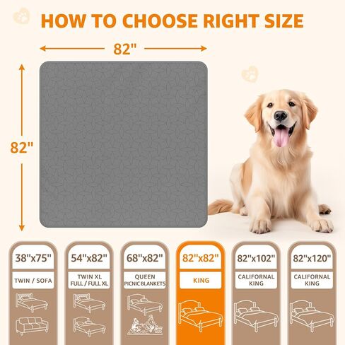 LOOBANI 2 Pack Waterproof Dog Blanket, Reversible and Washable Pet Bed Covers, Protects Furniture, Couch, Bed, and Car from Spills and Scratches, Soft and Cozy for Large Dogs and Puppies, 82x120In in Saudi Arabia