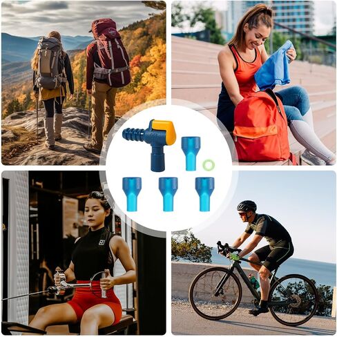 4 قطع من قطعة الفم البديلة لصمام العض، صمام العض لحزمة الترطيب لمثانة ترطيب Camelbak مع موصل خرطوم بزاوية و1 حلقة إغلاق من السيليكون ملحقات استبدال قطعة الفم in Saudi Arabia