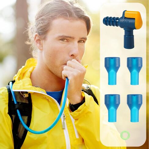 4 قطع من قطعة الفم البديلة لصمام العض، صمام العض لحزمة الترطيب لمثانة ترطيب Camelbak مع موصل خرطوم بزاوية و1 حلقة إغلاق من السيليكون ملحقات استبدال قطعة الفم in Saudi Arabia