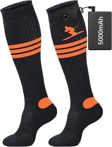 Heated Socks, Heated Socks for Men Women, 6000mAh Rechargeable Electric Heated Socks Up to 14 Hours, Washable Winter Warm Socks for Outdoors Work Fishing Hunting Skiing Cycling Camping Hiking in Saudi Arabia