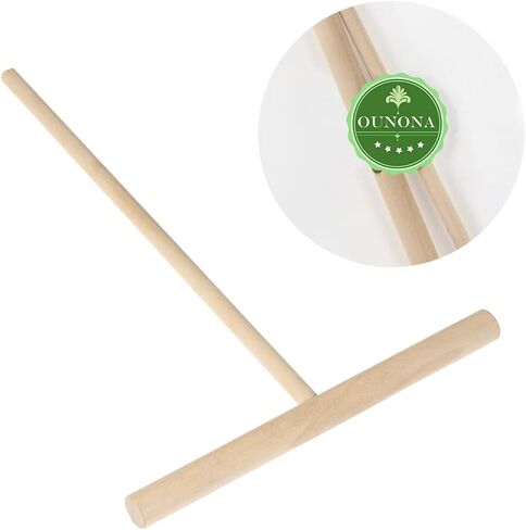 Hemoton Nonstick Cookware 2pcs T Shape Crepe Maker Pancake Wooden Spreader Stick, Wooden Crepe Tools, Crepe Maker Accessories, Crepe Spreaders for Making Crepes Turner Spatula in Saudi Arabia