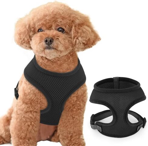 Magshion Soft Dog Vest Harness Pet Mesh Padded Harnesses for Small Dogs, Adjustable and Comfortable for Easy Walking - Light Brown, S in Saudi Arabia