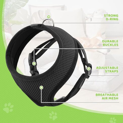 Magshion Soft Dog Vest Harness Pet Mesh Padded Harnesses for Small Dogs, Adjustable and Comfortable for Easy Walking - Light Brown, S in Saudi Arabia