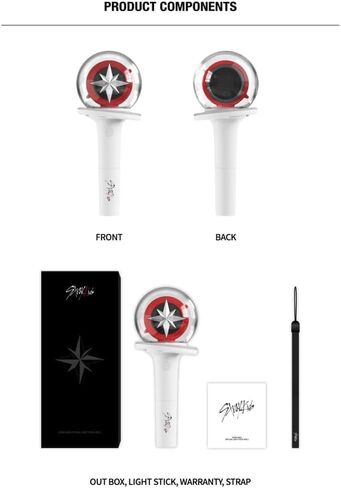 Stray Kids Light Stick Ver 2 Kpop Merch Merchandise (White Display Stand) in Saudi Arabia