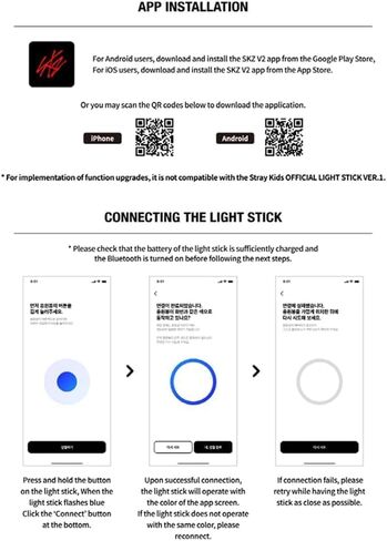 Stray Kids Light Stick Ver 2 Kpop Merch Merchandise (White Display Stand) in Saudi Arabia