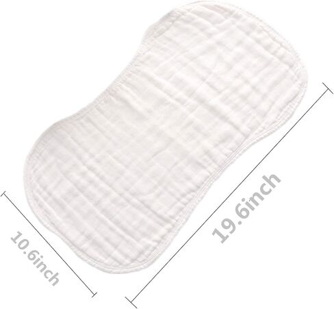 Baby Muslin Burp Cloths and Burping Cloth,Soft Absorbent for Boys Girls,5 Pack Cotton Newborn Burp Bibs face Cloths (Multicolored) in Saudi Arabia