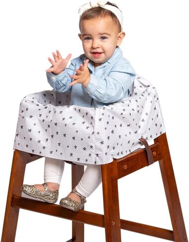 J.L. Childress Disney Baby by Disposable Restaurant High Chair Cover Individually Wrapped for Travel Convenience, Mickey and Minnie, 12 Count in Saudi Arabia