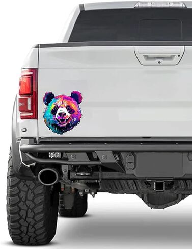 Colorful Cute Panda Sticker For Car, Bike, SUV, Truck, Helmet, Laptop, Water Bottle, Notebook, Decal window, Guitar, Skateboard, Bumper Vinyl Waterproof sticker 5 inch (Design 1) in Saudi Arabia
