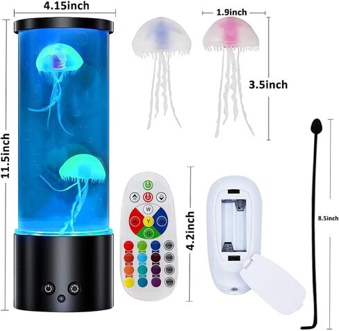 Upgraded Jellyfish Lamp, Electric Jellyfish Lava Lamp for Adults, Jellyfish Tank Table Lamp, Color Changing Jellyfish Aquarium, Home Decor and Room Mood Light in Saudi Arabia