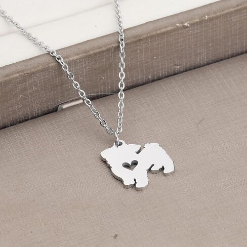 KEYCHIN قلادة الكلب المالطي هدايا محبي الكلاب المالطية مجوهرات الكلب المالطي للكلاب أمي مالك الكلب سيدة الكلب in Kuwait