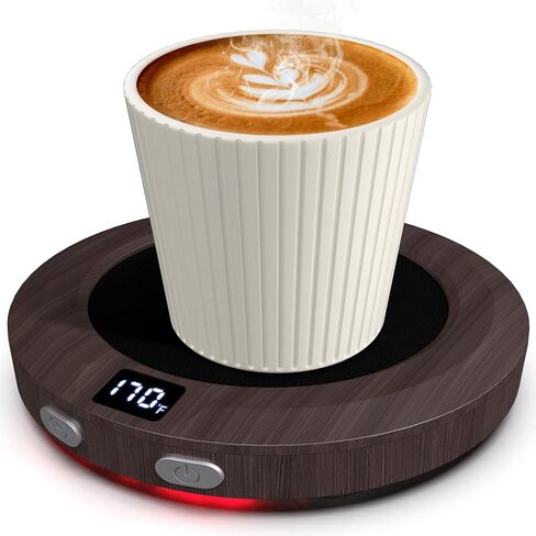 Coffee Mug Warmer for Desk -Auto Shut Off, 3 Heat Settings, Keep Your Coffee Warm for Office Hours, Perfect Coffee Lovers Gift Idea with 12-Hour-Timer, LED Light and Temperature Control (Black) in Saudi Arabia