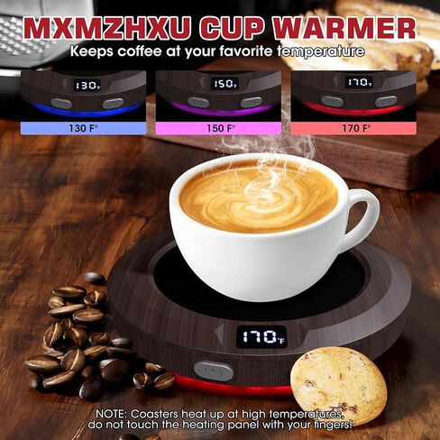 Coffee Mug Warmer for Desk -Auto Shut Off, 3 Heat Settings, Keep Your Coffee Warm for Office Hours, Perfect Coffee Lovers Gift Idea with 12-Hour-Timer, LED Light and Temperature Control (Black) in Saudi Arabia
