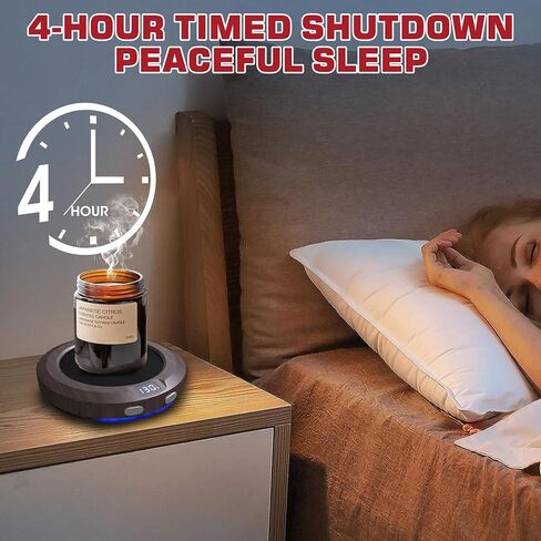 Coffee Mug Warmer for Desk -Auto Shut Off, 3 Heat Settings, Keep Your Coffee Warm for Office Hours, Perfect Coffee Lovers Gift Idea with 12-Hour-Timer, LED Light and Temperature Control (Black) in Saudi Arabia