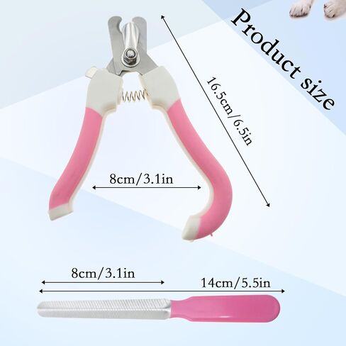 Precision Nail Clippers for Cats and Dogs - Includes Safety Guard to Prevent Overcutting, Complimentary Nail File, Ultra Sharp Blade - Expert Grooming Tool for All Pets(Pink) in Saudi Arabia
